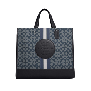 Dempsey Tote 40 In Signature Jacquard With Stripe And Coach Patch - Midnight Navy 